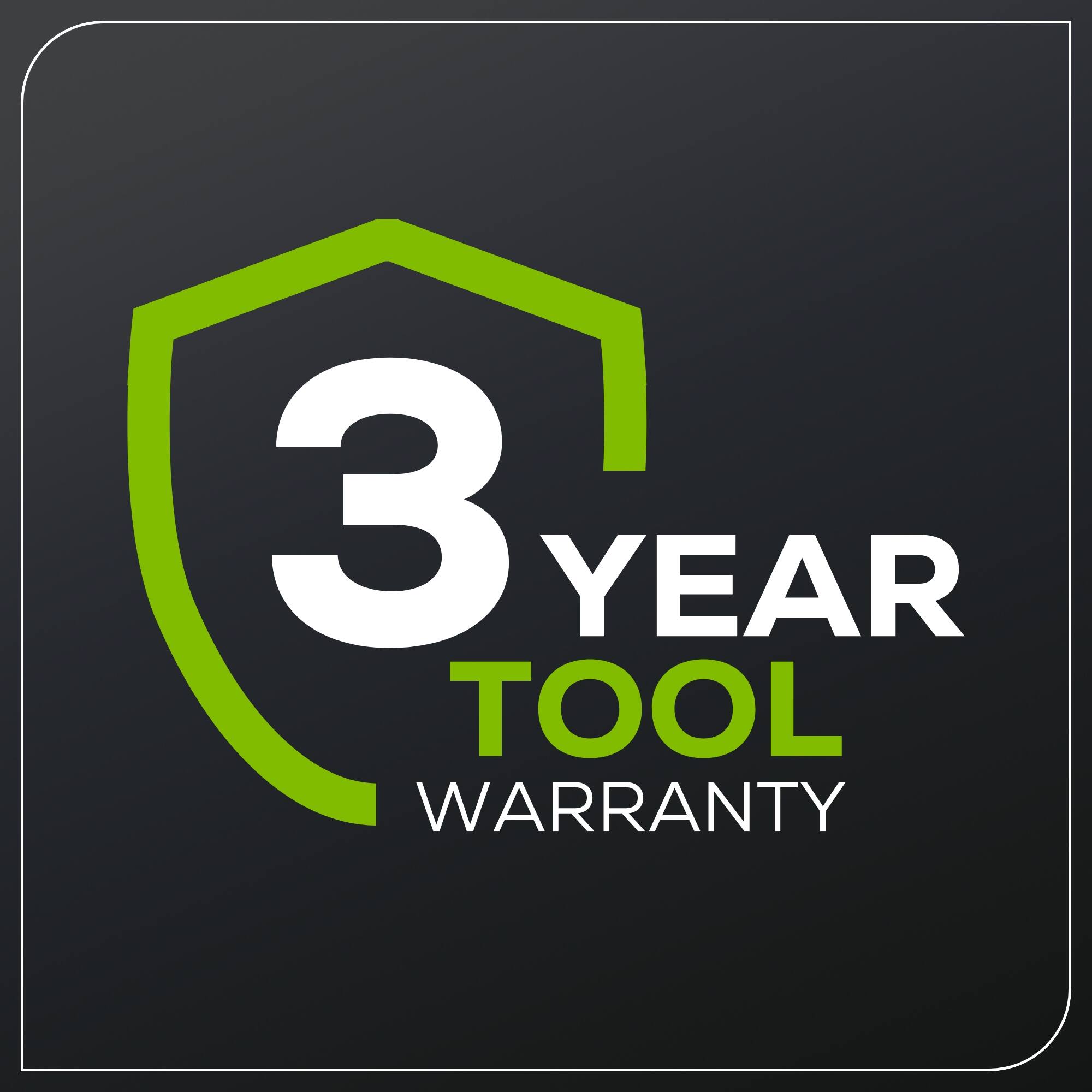 3 YEAR TOOL WARRANTY