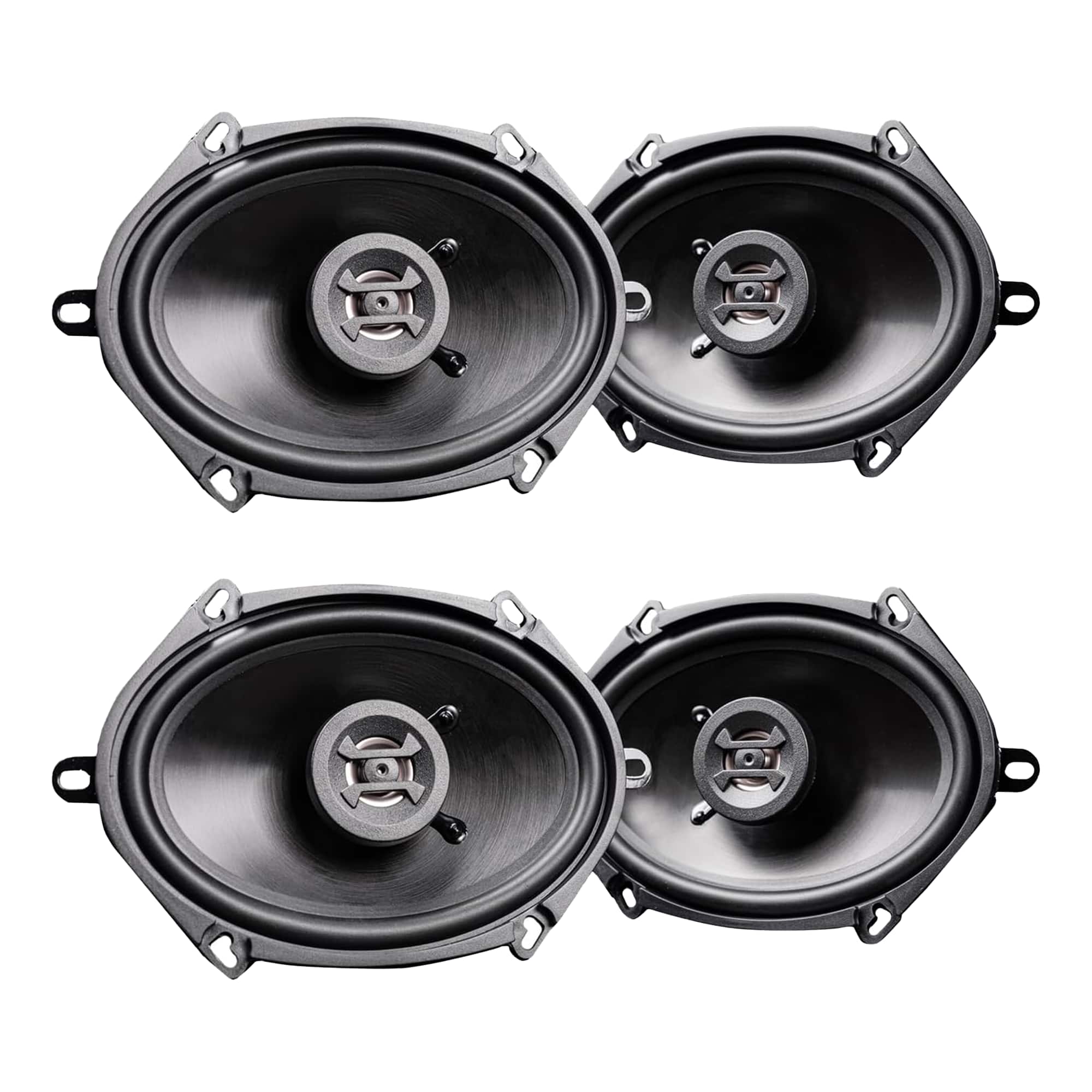 Hifonics - Zeus ZS5768CX 5x7/6x8" 2 Way 250W Car Audio Coaxial Speakers, 2 Pairs - Black