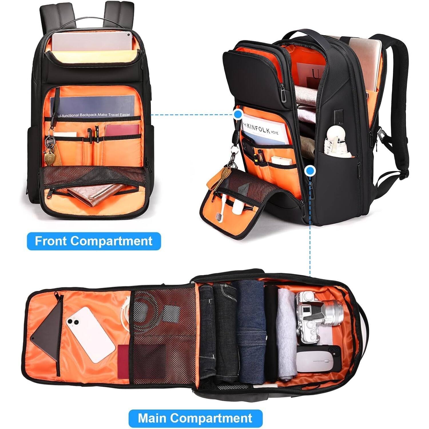 d-functional Backpack. Make Travel Easier

KINFOLK -E

Front Compartment

Main Compartment