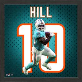 Highland Mint - Tyreek Hill Miami Dolphins 13'' x 13'' Jersey Impact Frame - Multicolor