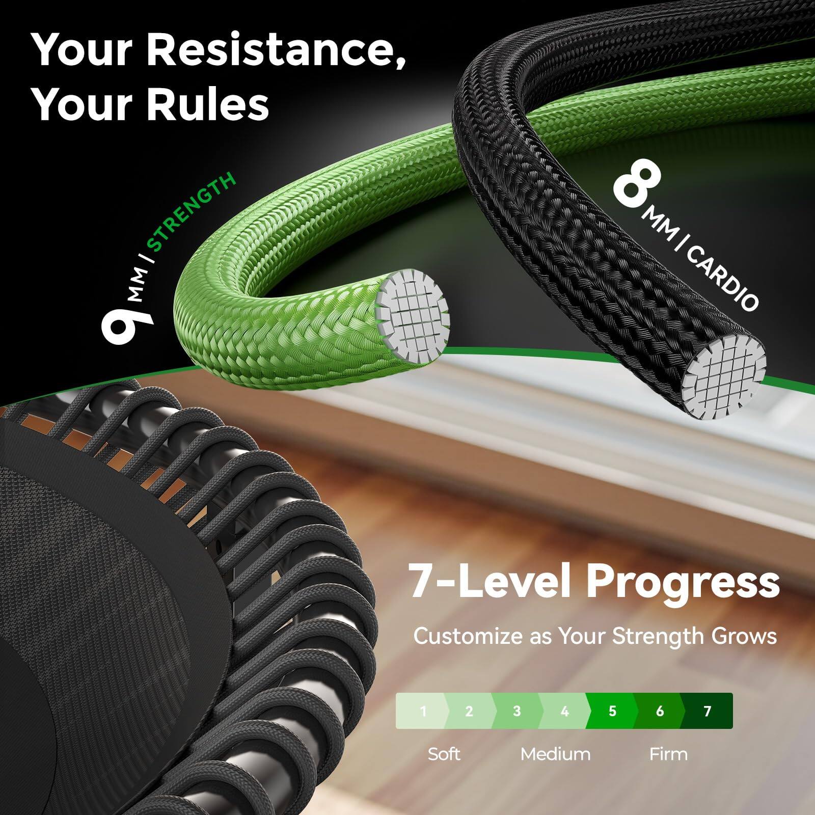 Your Resistance, Your Rules

9 MM | STRENGTH

8 MM | CARDIO

7-Level Progress

Customize as Your Strength Grows

1 Soft
2 Medium
3 Firm