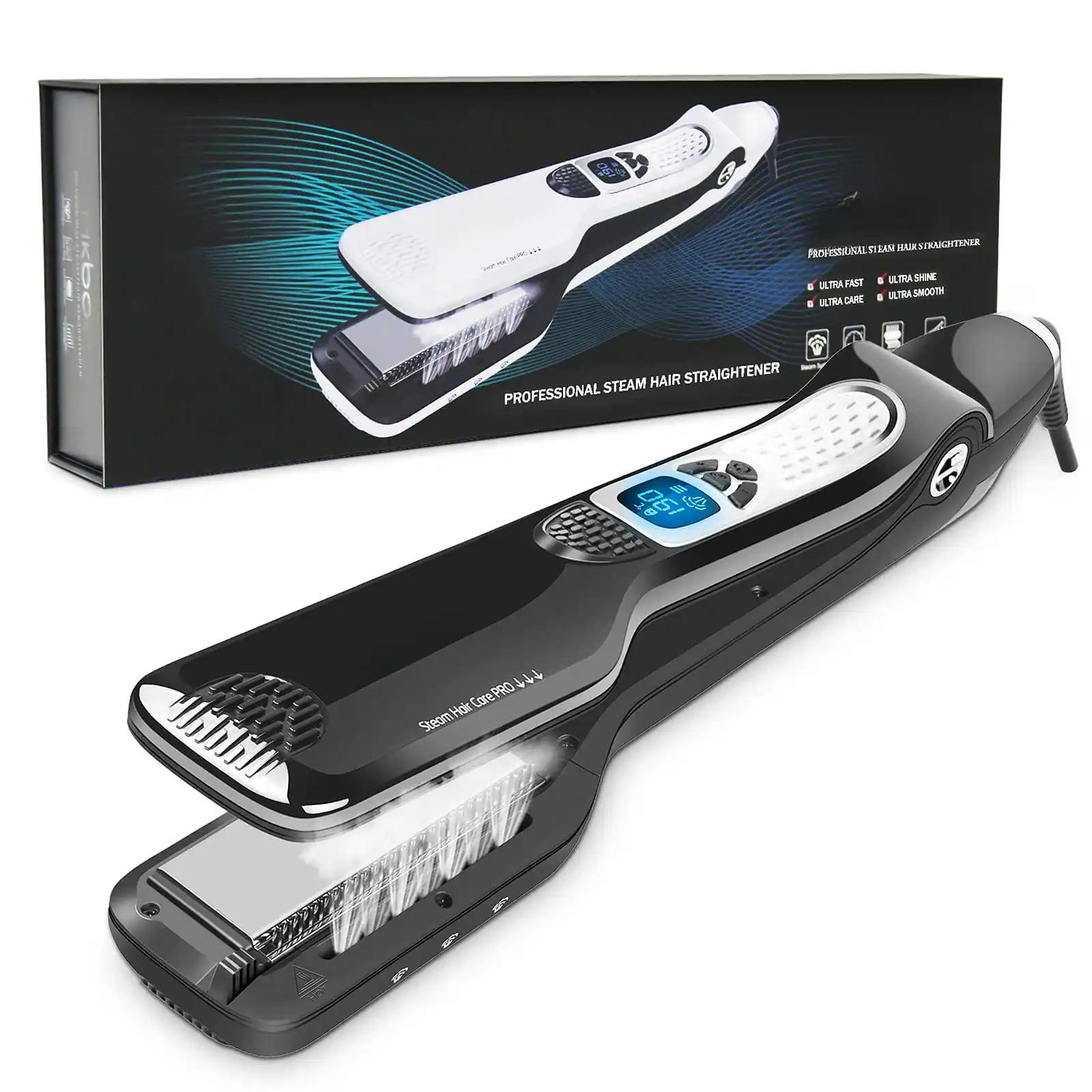 I am Nar Tragmtener Provisional Ultra Fast Ultra Care Ultra Smooth Hair Straightener Professional Steam 4 1t + 44089m020HmooR Hot Core Pro Steam

Professional Steam Hair Straightener
- Ultra Fast
- Ultra Care
- Ultra Smooth