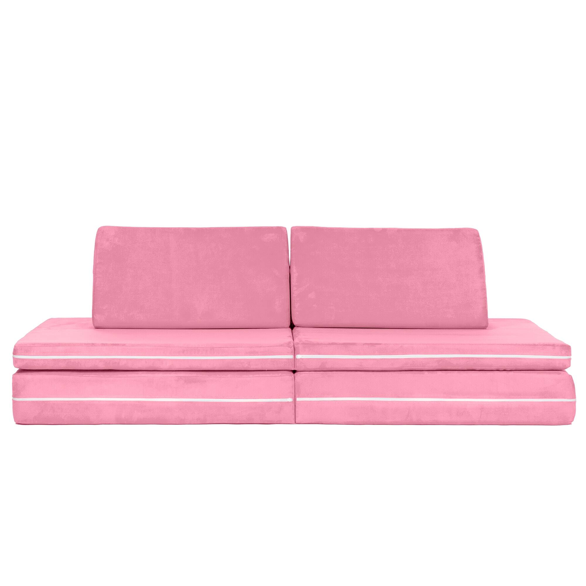 Alt View 3. Jaxx - Jaxx Zipline Playscape Imaginative Furniture Playset for Creative Kids, Original Set, Pink - Pink.