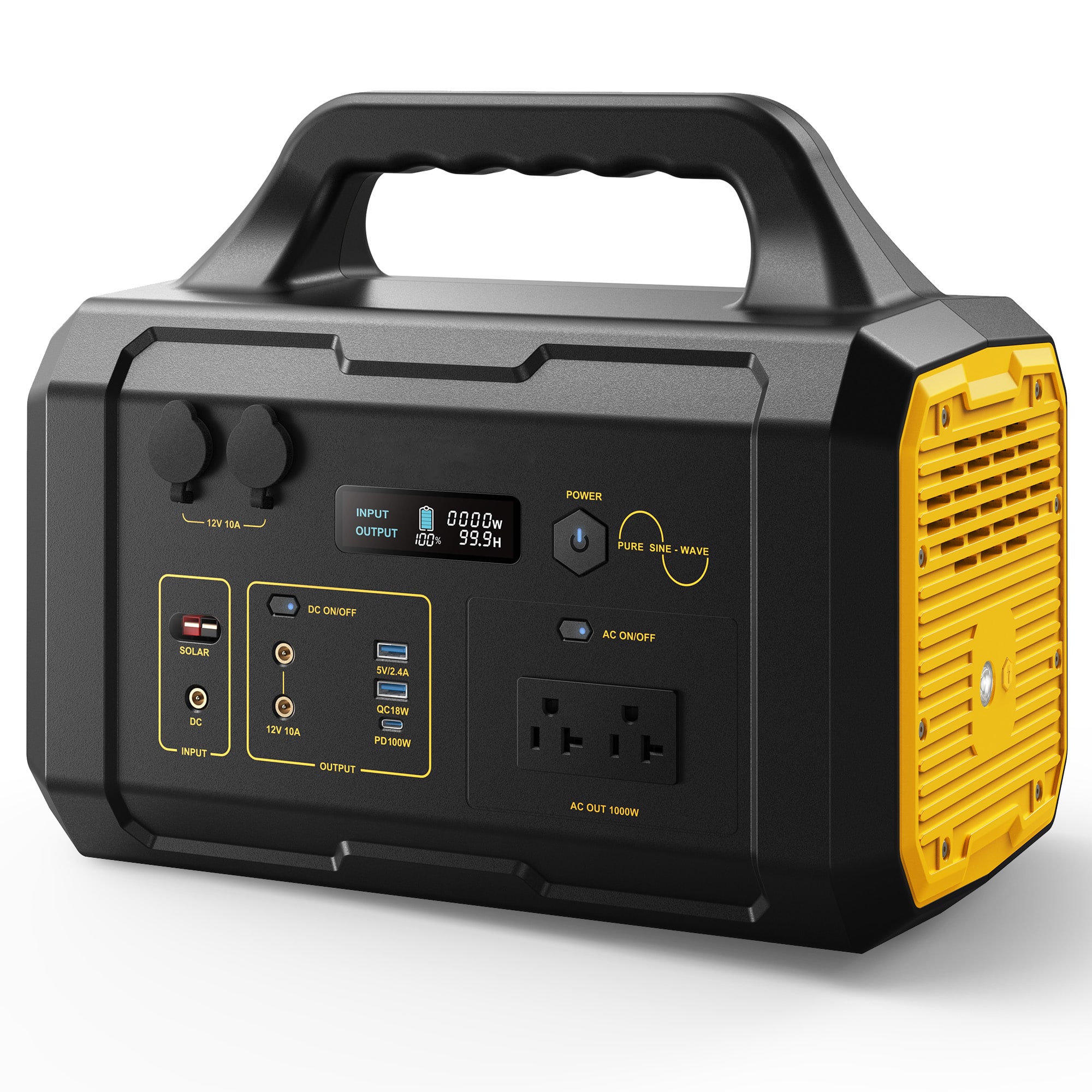 Mondawe - GALAXY Portable Power Station (614 Wh Capacity) - Black