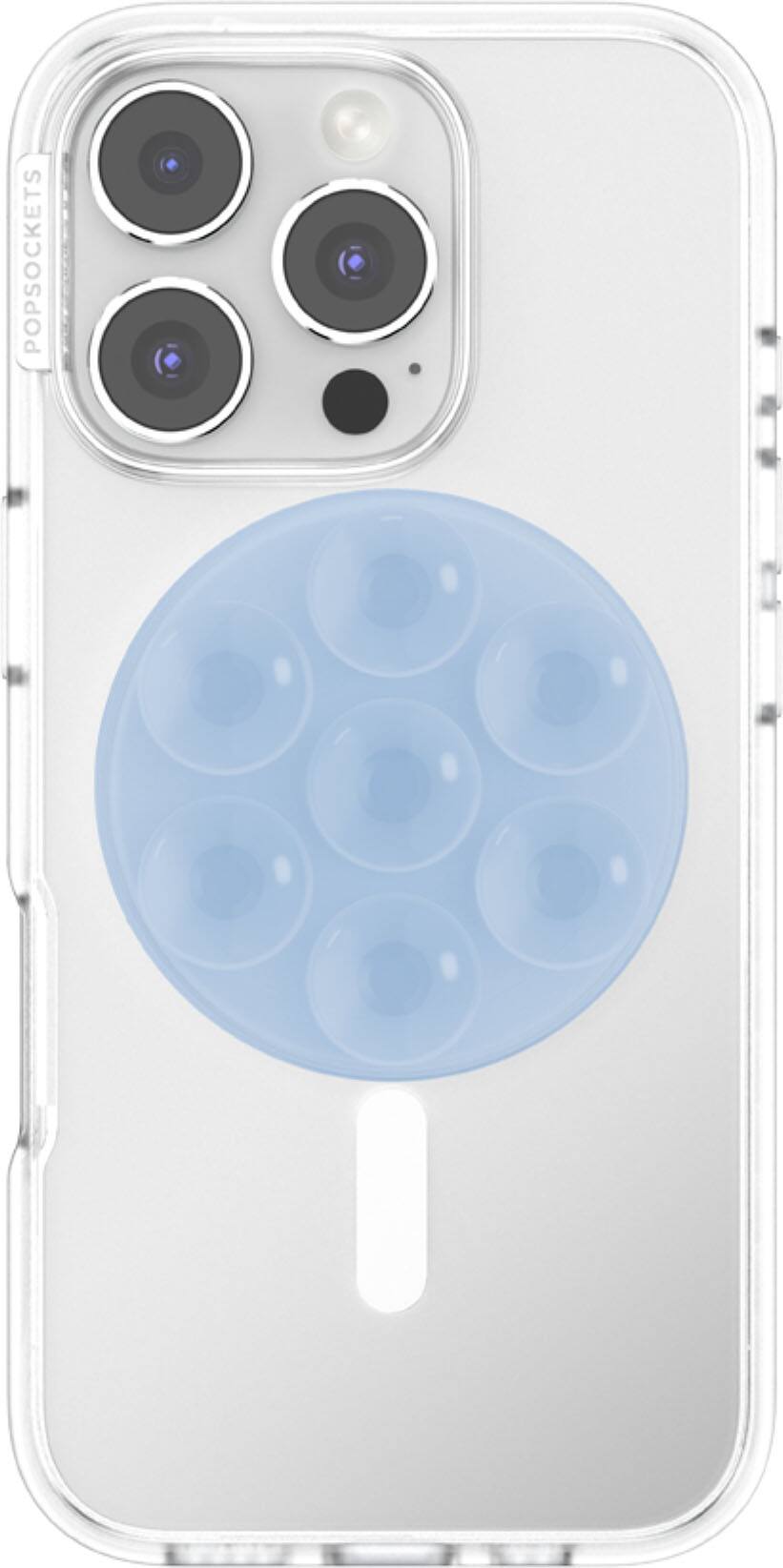Alt View 1. PopSockets - MagSafe Suck-Up Universal Magnetic Suction Grip & Mount with Adapter Ring for Cell Phones - Frost.