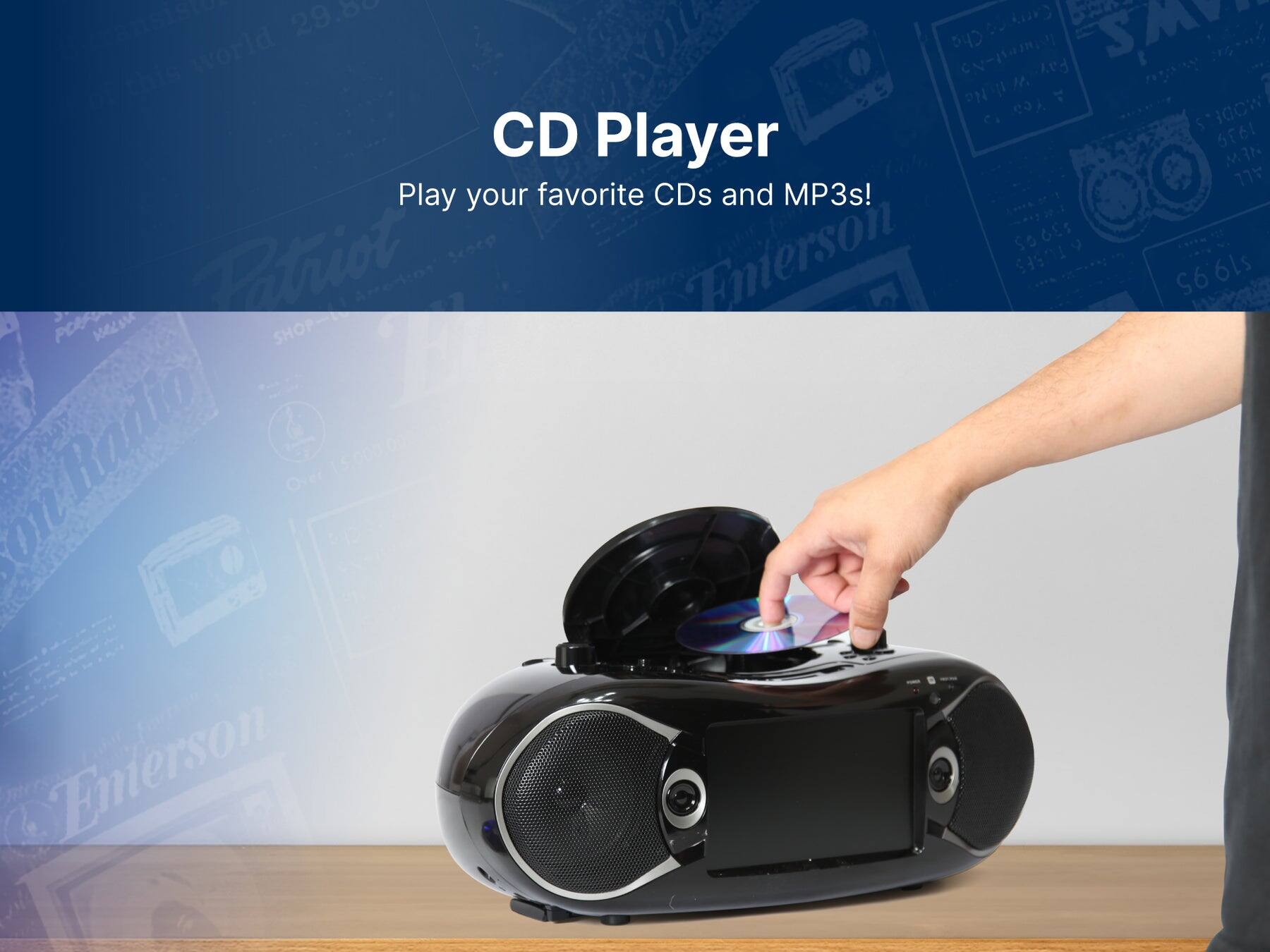 CD Player  
Play your favorite CDs and MP3s!