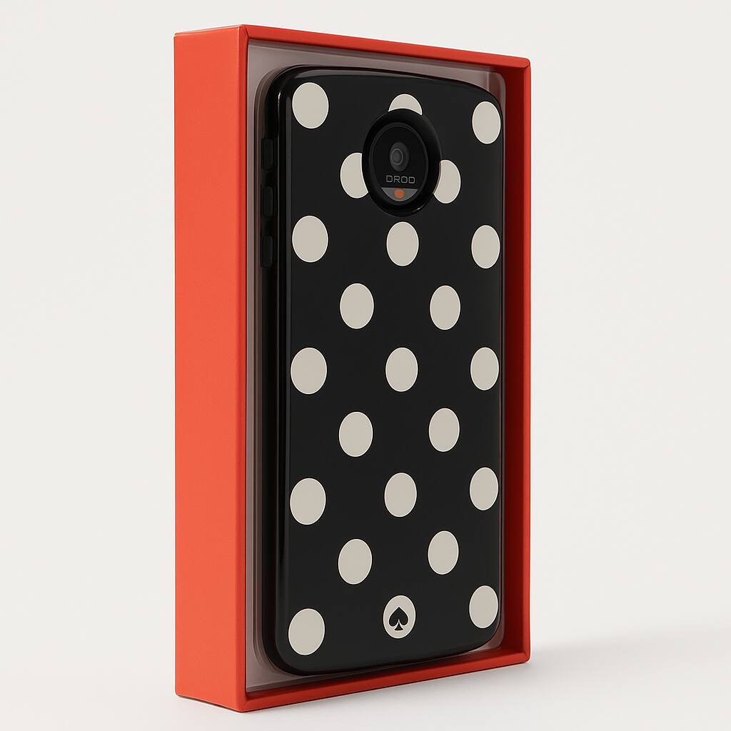 Left. kate spade new york - Kate Spade New York Cell Phone Case For Motorolo Z Droid, Z Play Droid - Le Pavillion Black/Cream - Multi.