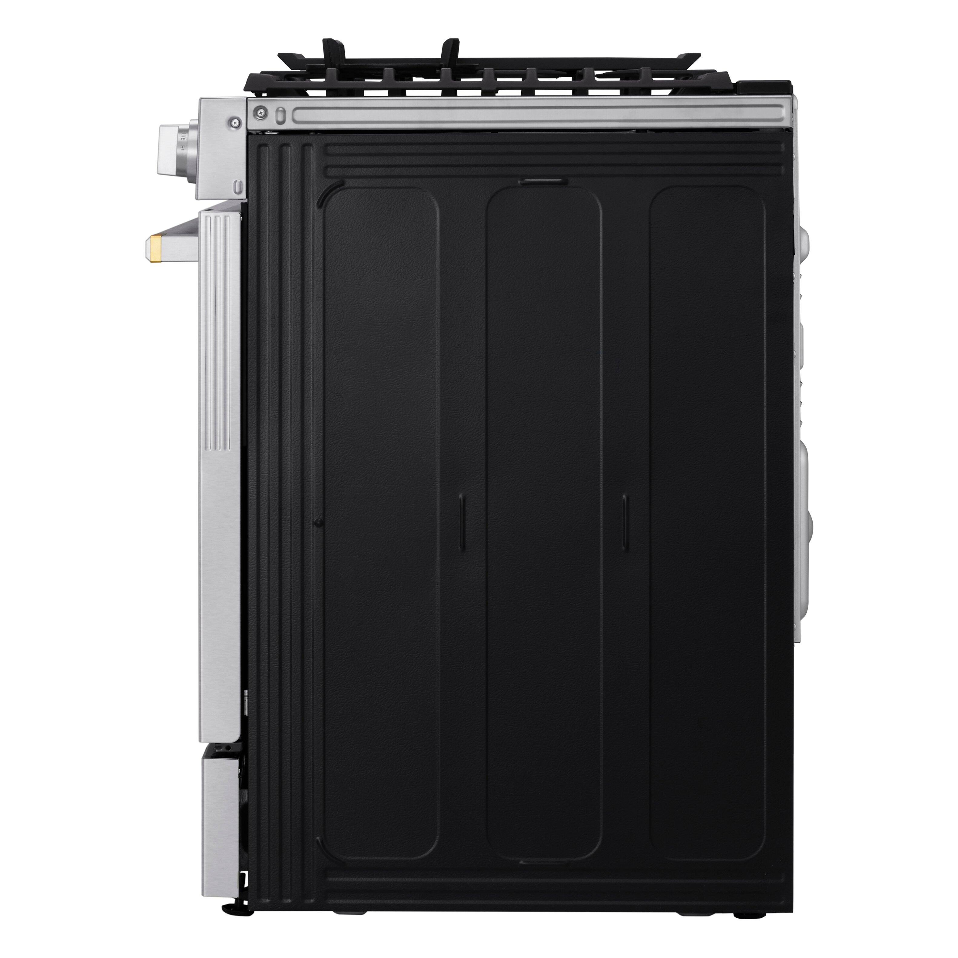 Alt View 23. LG - SIGNATURE 6.3 Cu. Ft. Slide-In Gas True Convection Range with EasyClean, Color LCD Display and Smart AI Gourmet Camera - PrintProof Stainless Steel.