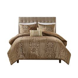 Gracie Mills - Claire 6 Piece Jacquard Comforter Set - Brown
