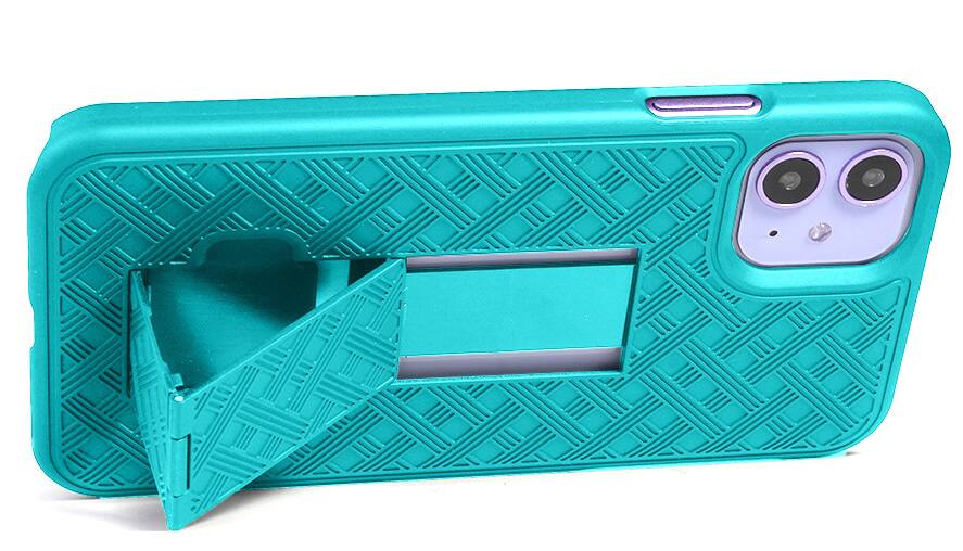 Alt View 4. Nakedcellphone - Slim Case for iPhone 11 (with Kickstand) - Mint.