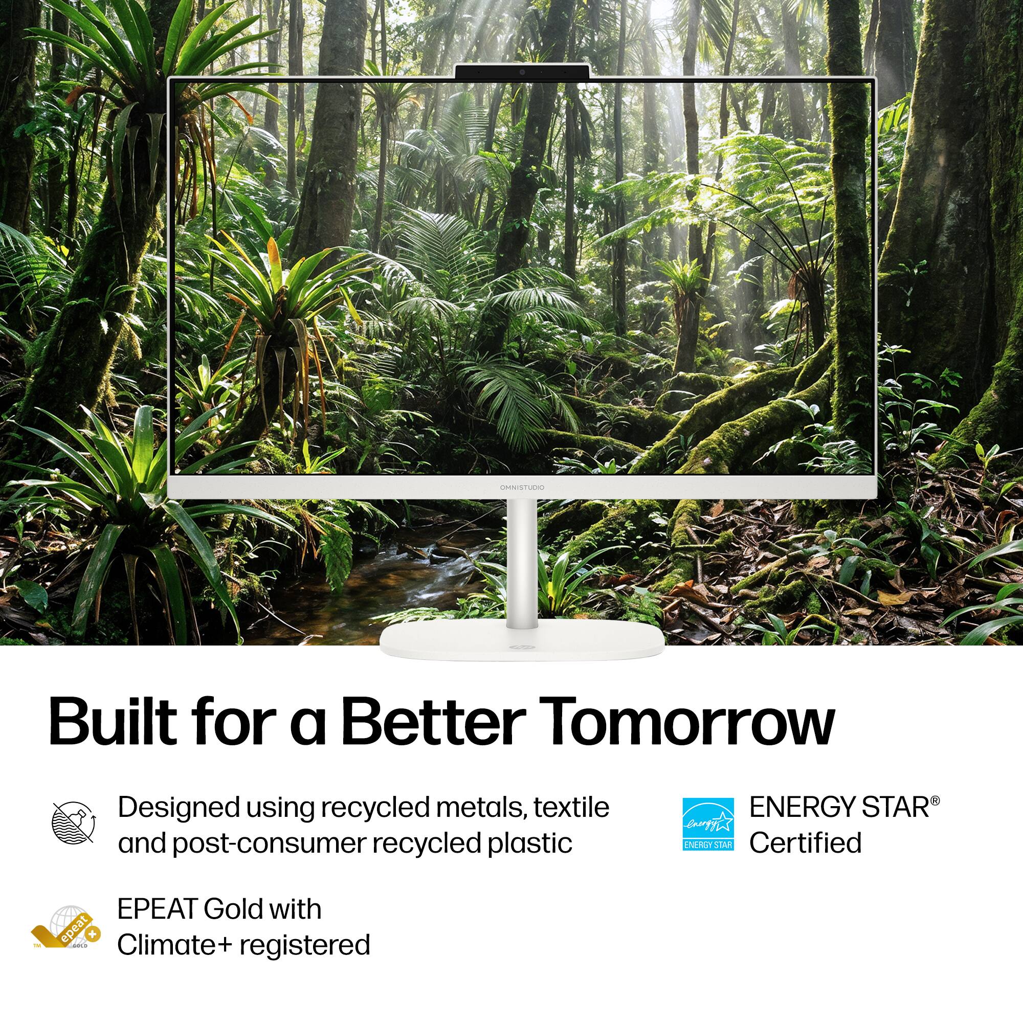 OMNISTUDIO  
Built for a Better Tomorrow  
Designed using recycled metals, textile and post-consumer recycled plastic  
ENERGY STAR® Certified  
EPEAT Gold with Climate+ registered