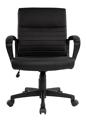 Alt View 2. Staples - Staples Tervina Ergonomic Luxura Swivel Manager Chair, Black (56904V-CC) - Black.