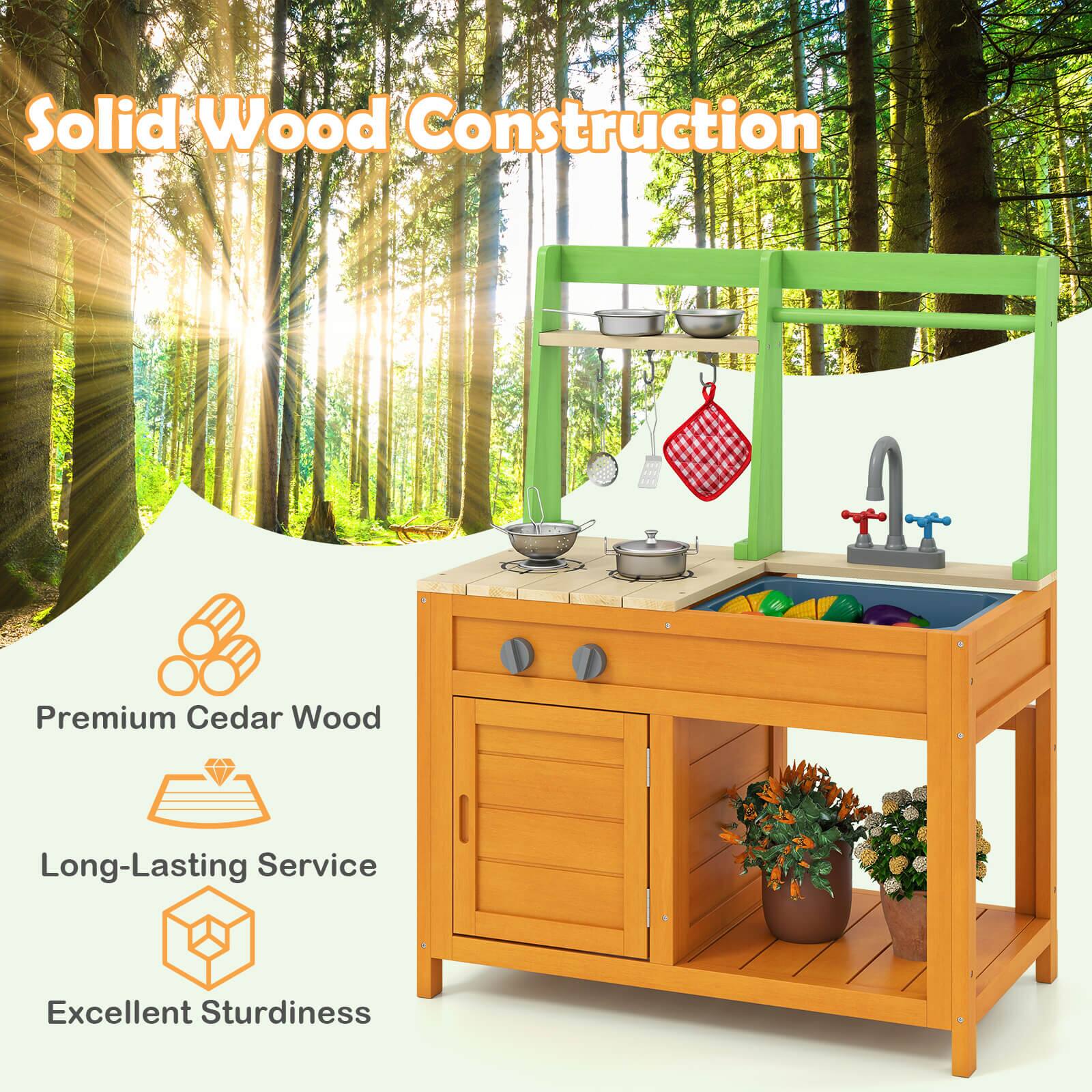 Solid Wood Construction

Premium Cedar Wood  
Long-Lasting Service  
Excellent Sturdiness
