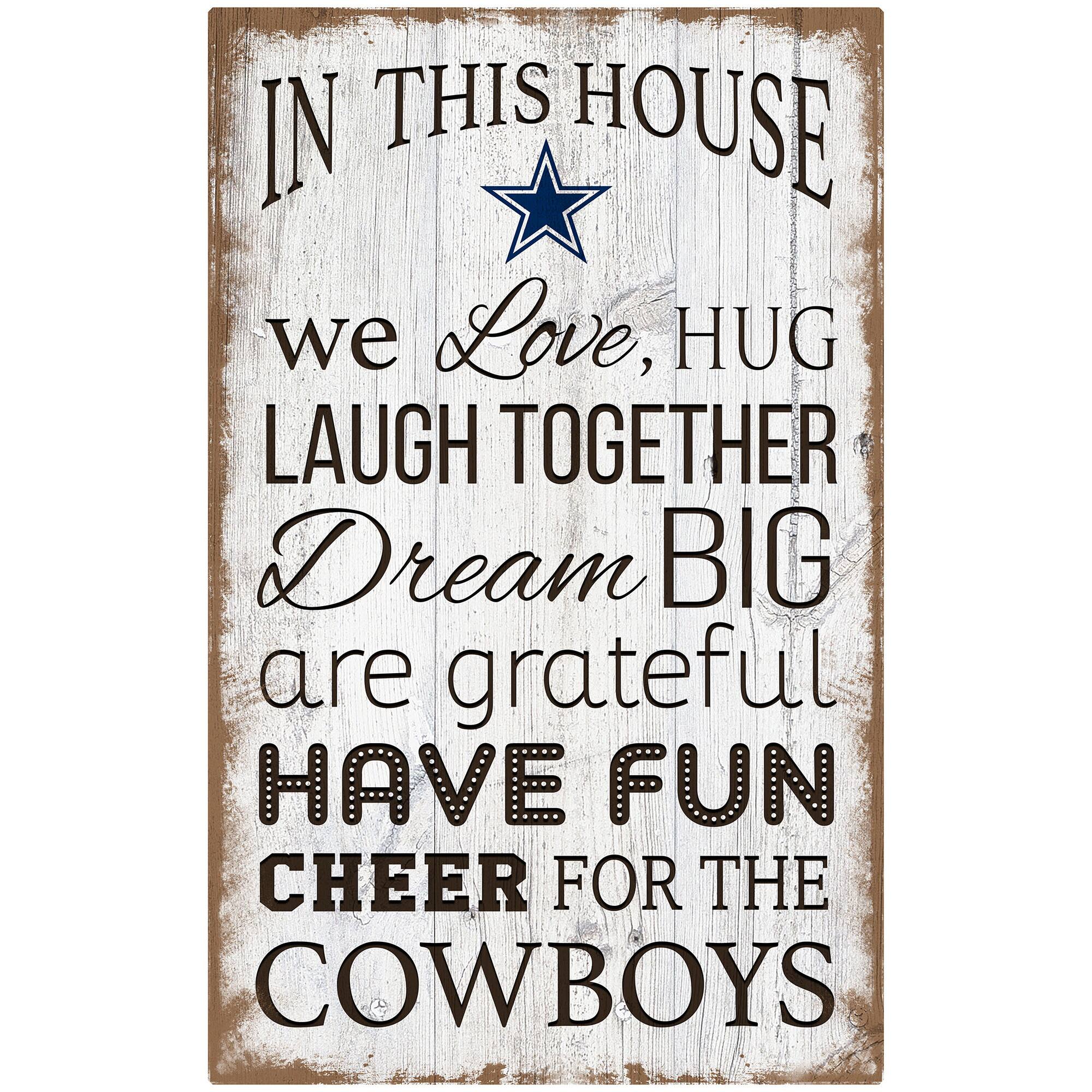 Dallas Cowboys 11'' x 19'' Team In This House Sign