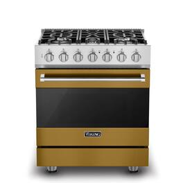 Viking - 3 Series 4.7 Cu. Ft. Self-Cleaning Freestanding Dual Fuel Convection Range - Golden Hour - Golden Hour