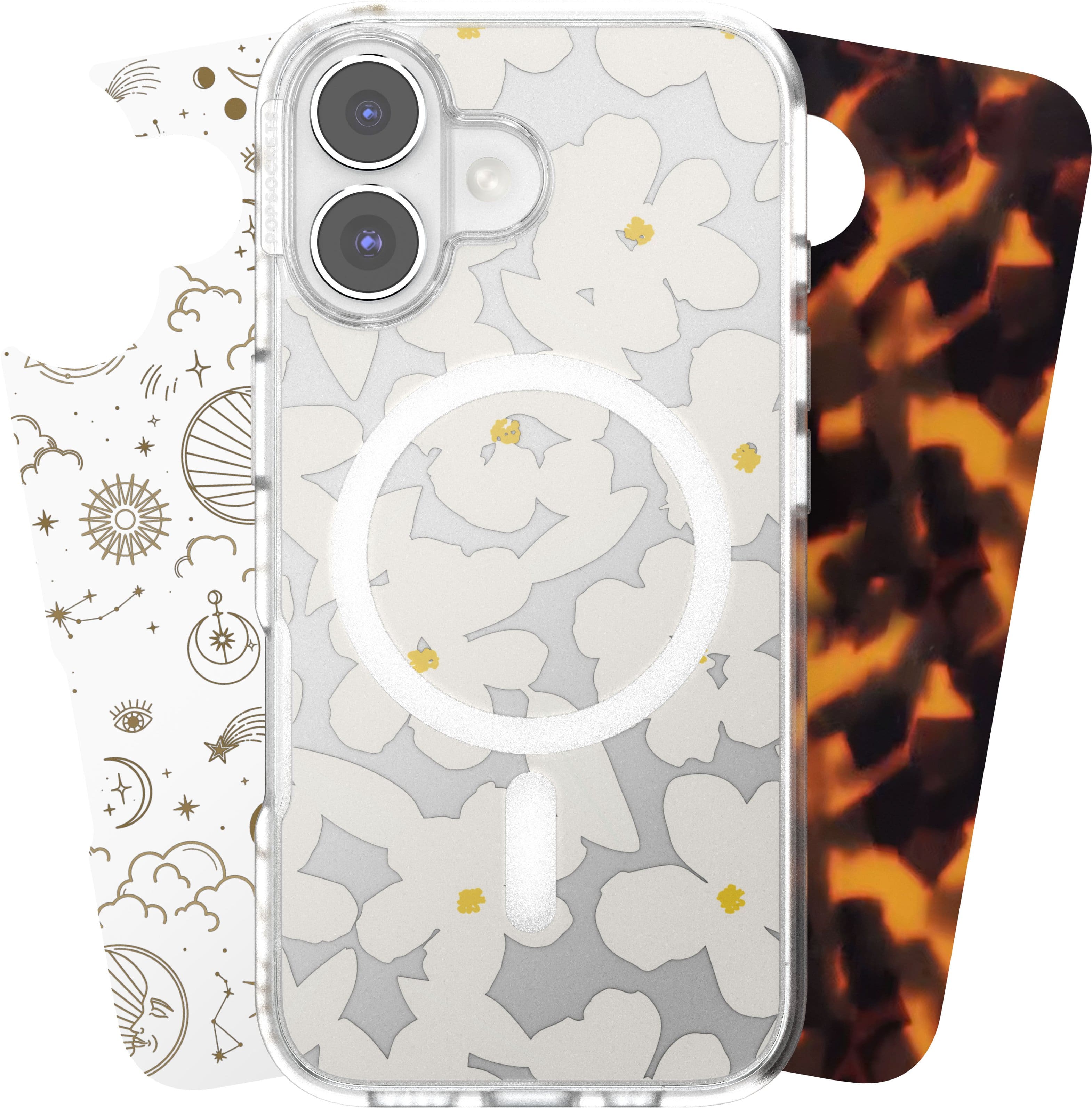 Front. PopSockets - Looks iPhone 16 Swappable Graphic Case Inserts (3 per pack) - compatible w/ PopSockets PopCase only - Icon Bundle.