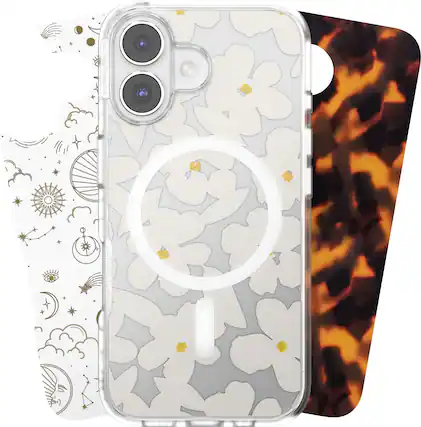 Front. PopSockets - Looks iPhone 16 Swappable Graphic Case Inserts (3 per pack) - compatible w/ PopSockets PopCase only - Icon Bundle.