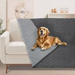 Fabibe - Waterproof Dog Couch Cover Soft Pet Bed Furniture Sofa Car Protector For Puppy Cat And 68x82 1 Pack - Grey-68x82 Inch
