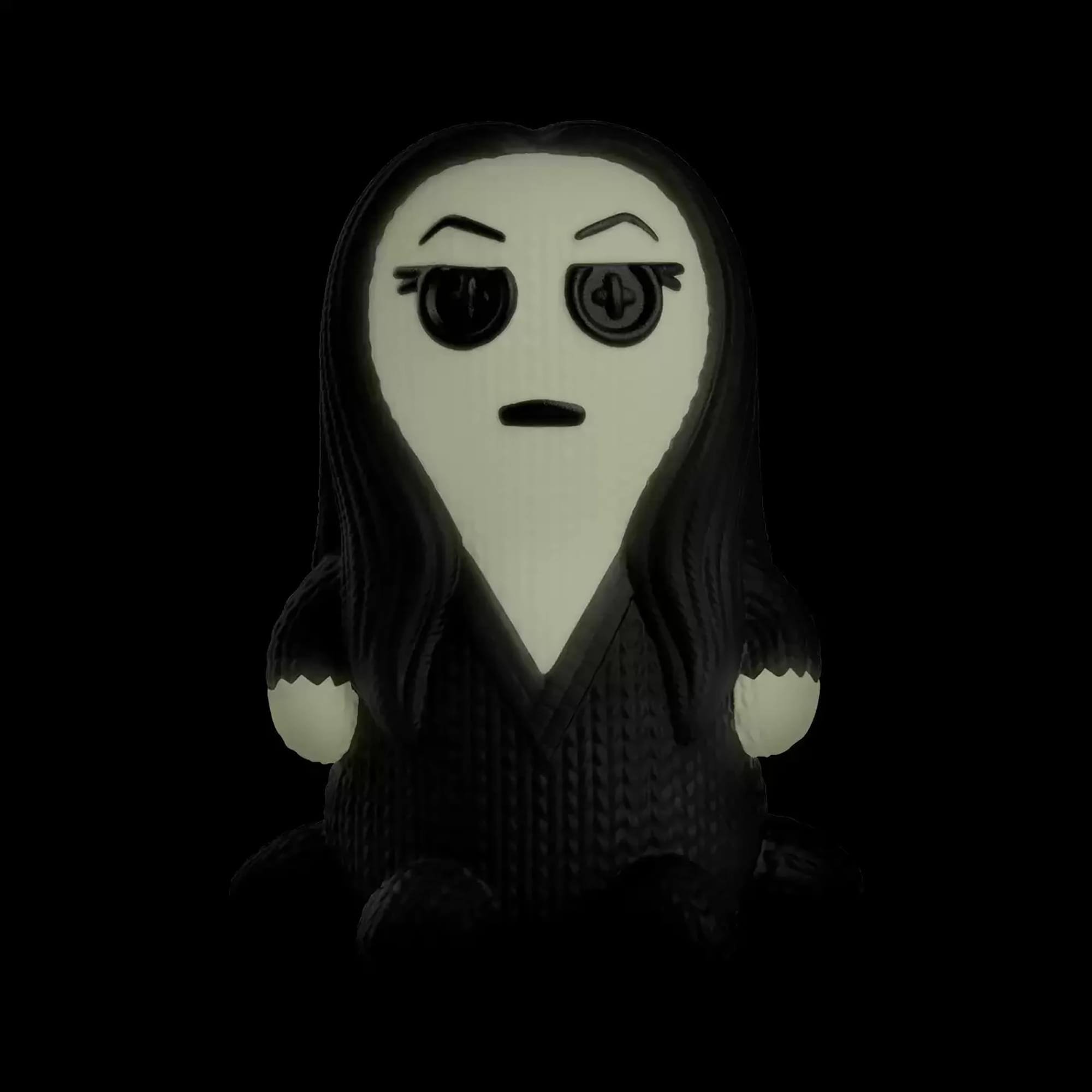 Alt View 1. Bensussen Deutsch & Associates - The Addams Family Handmade By Robots #156 Morticia 5 Inch GITD Vinyl Figure - Black.