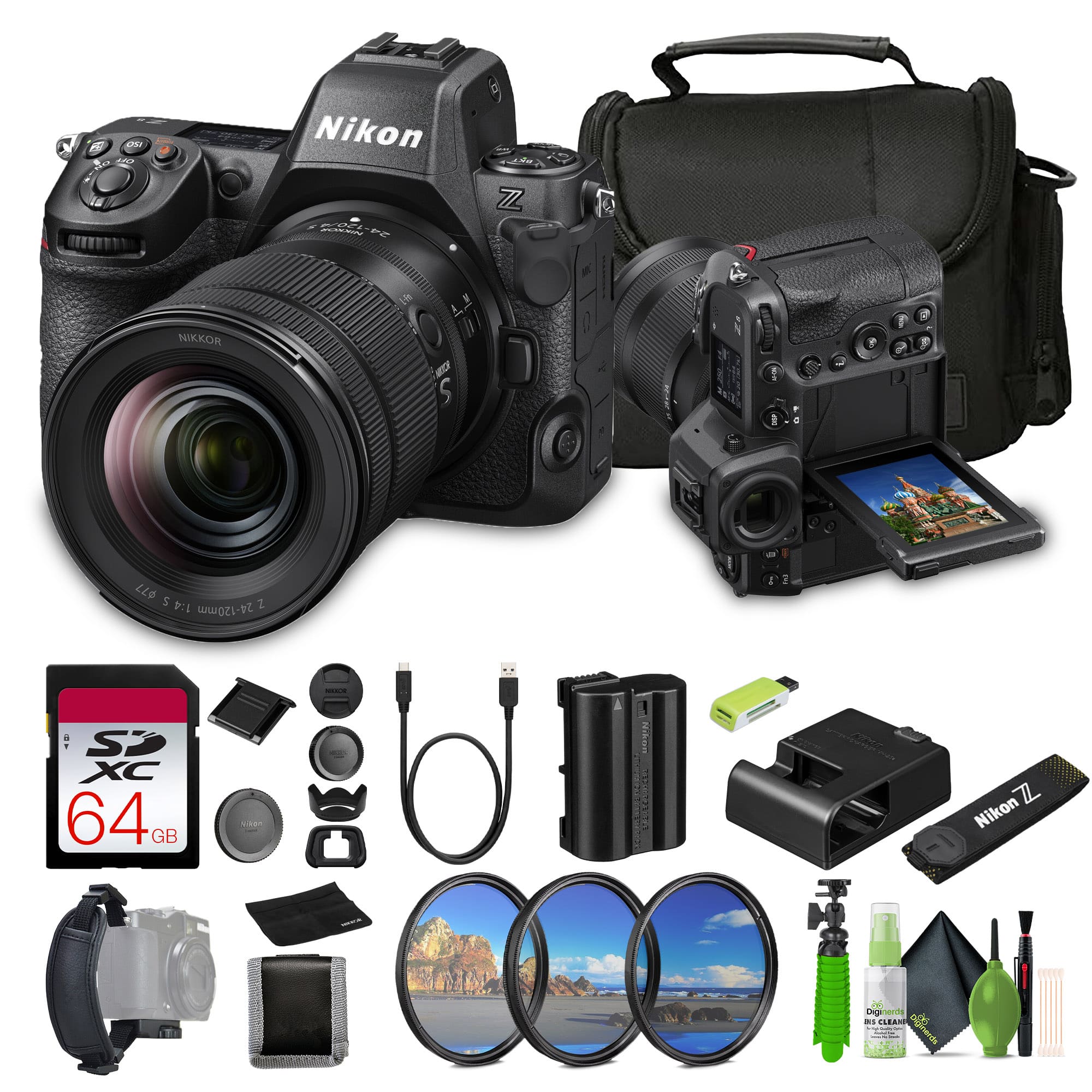 Nikon - Z8 Mirrorless Camera w 24-120mm f/4 Lens (1698) Bundle (International Version)