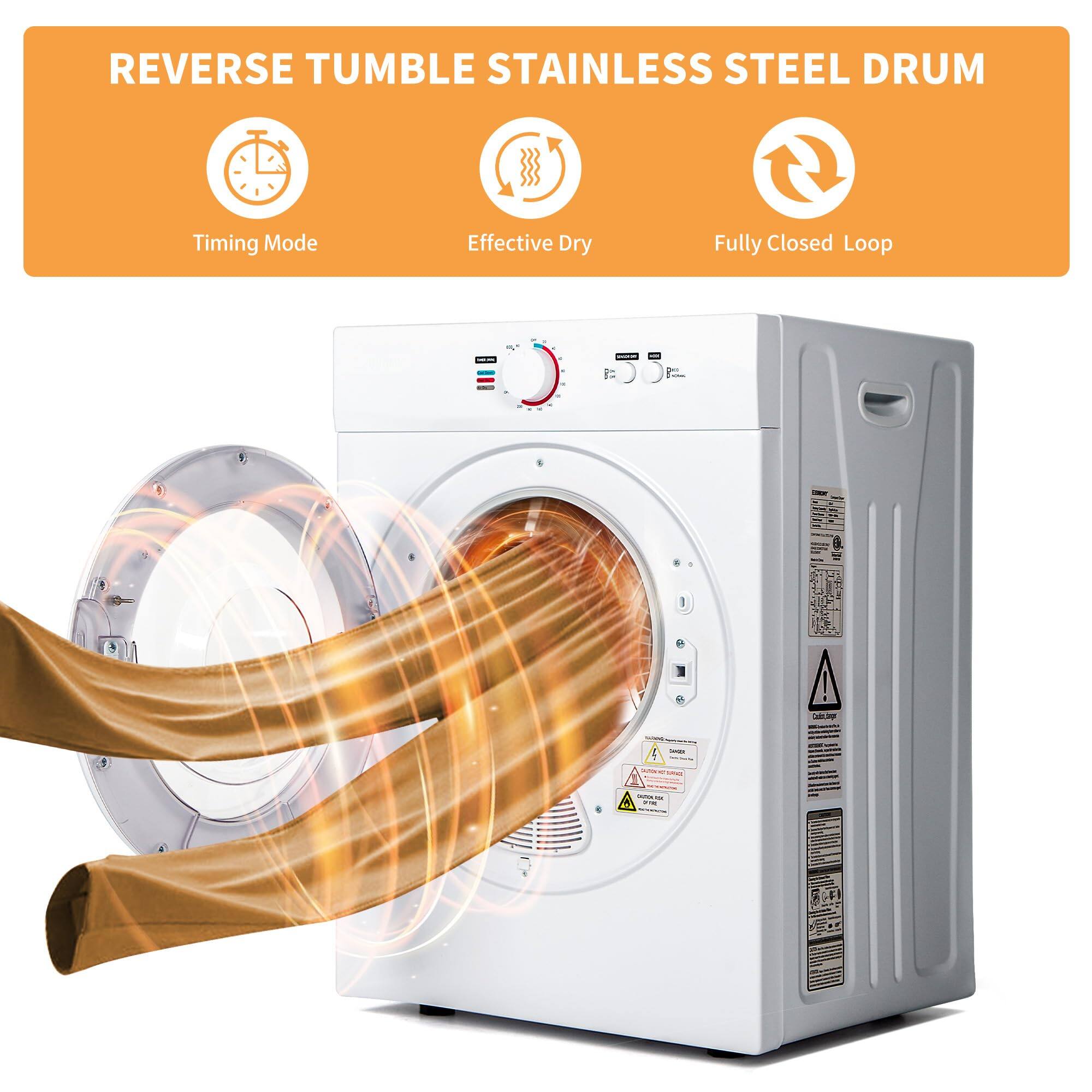 REVERSE TUMBLE STAINLESS STEEL DRUM

- Timing Mode
- Effective Dry
- Fully Closed Loop