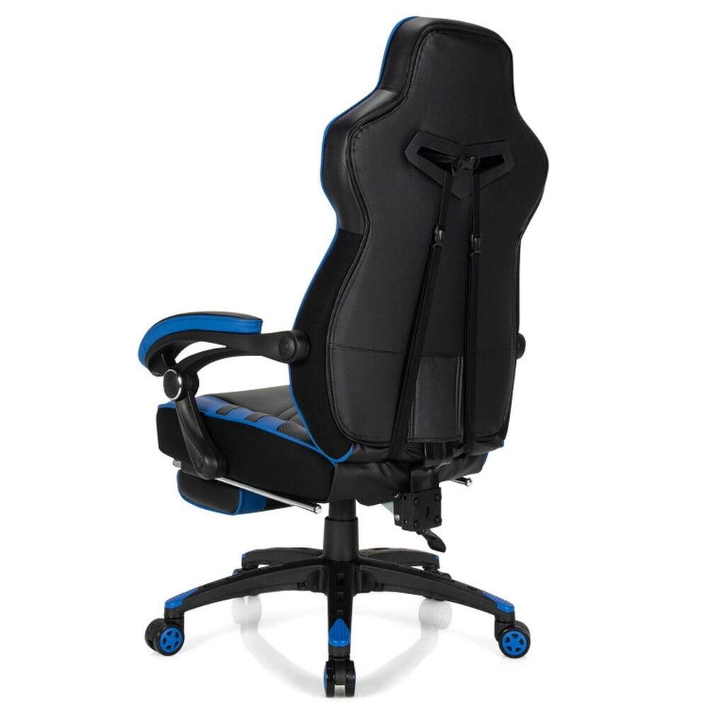 Alt View 5. Pefilos - Adjustable Gaming Chair with Footrest for Home Office-Blue, Desk Chair, Gaming Chair for Office or Gaming - Blue.