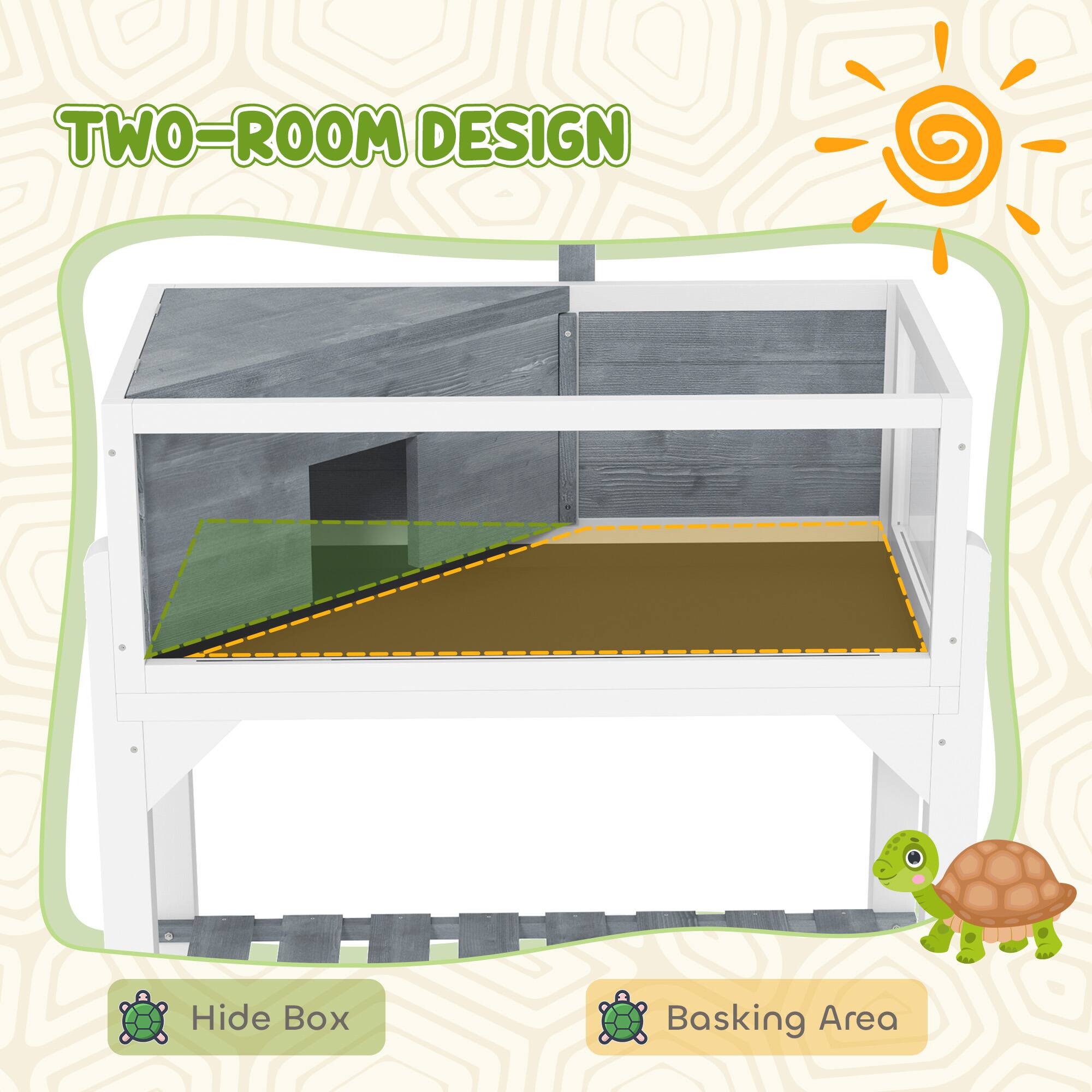 TWO-ROOM DESIGN

Hide Box

Basking Area