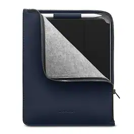 Woolnut - Coated PU Folio for 11-inch iPad Pro & Air - Black - Blue
