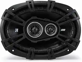 KICKER - 43DSC69304 6x9-Inch (160x230mm) 3-Way Speakers, 4-Ohm (Pair) - Black