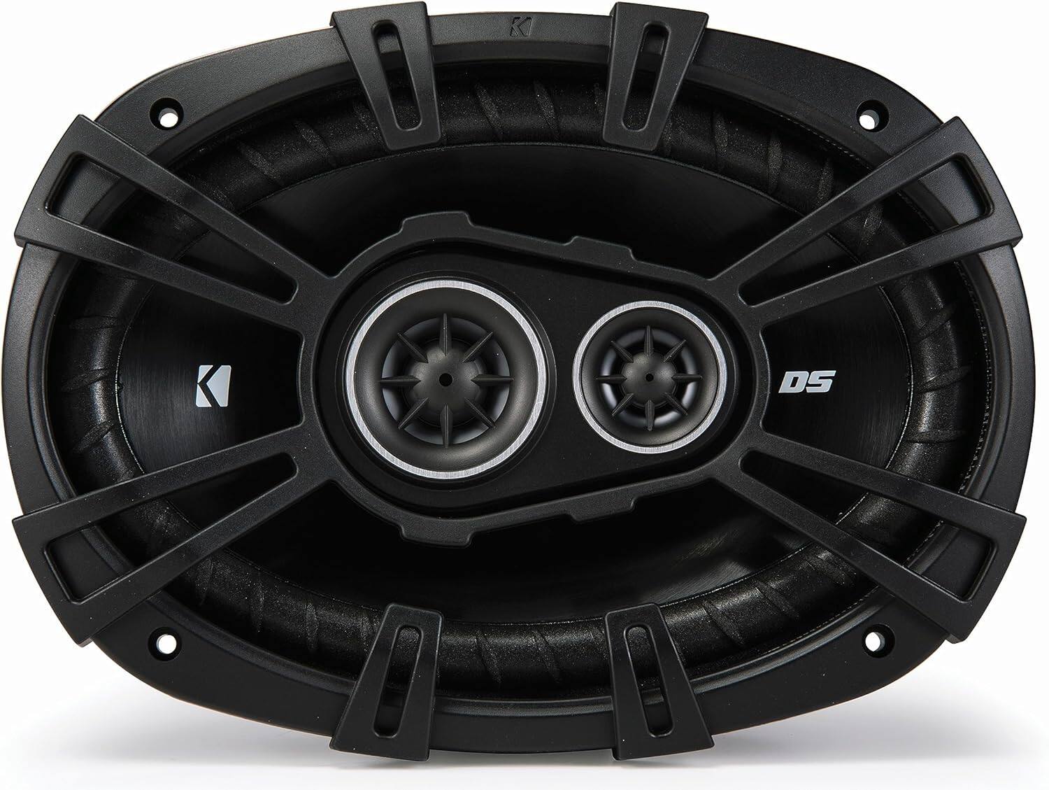 Front. KICKER - Kicker 43DSC69304 6x9-Inch (160x230mm) 3-Way Speakers, 4-Ohm (Pair) - Black.