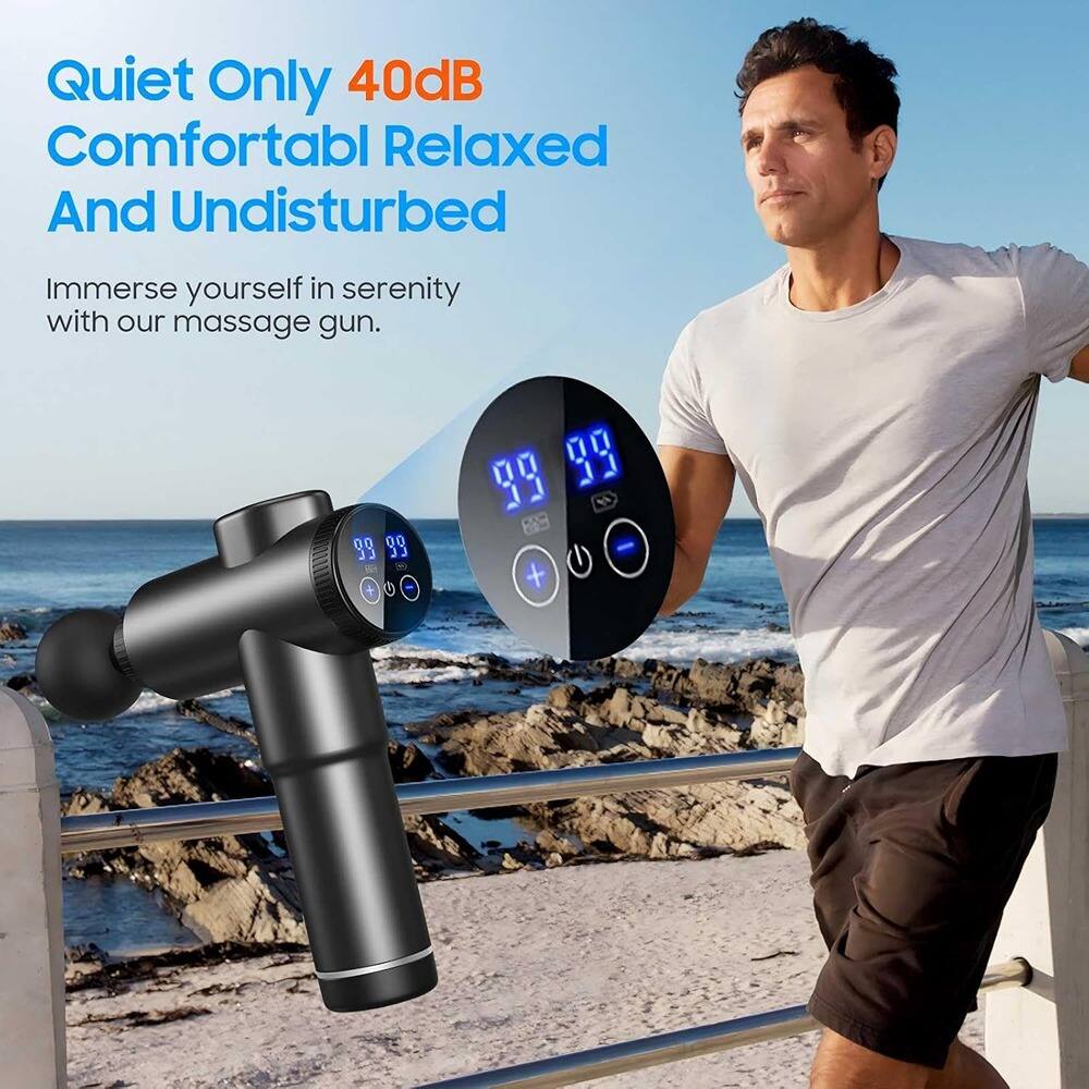 Quiet Only 40dB  
Comfortable, Relaxed And Undisturbed  

Immerse yourself in serenity with our massage gun.
