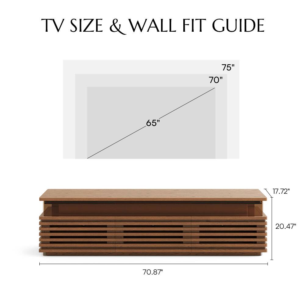 TV SIZE & WALL FIT GUIDE

75" 70" 65" 17.72" 20.47" 70.87"