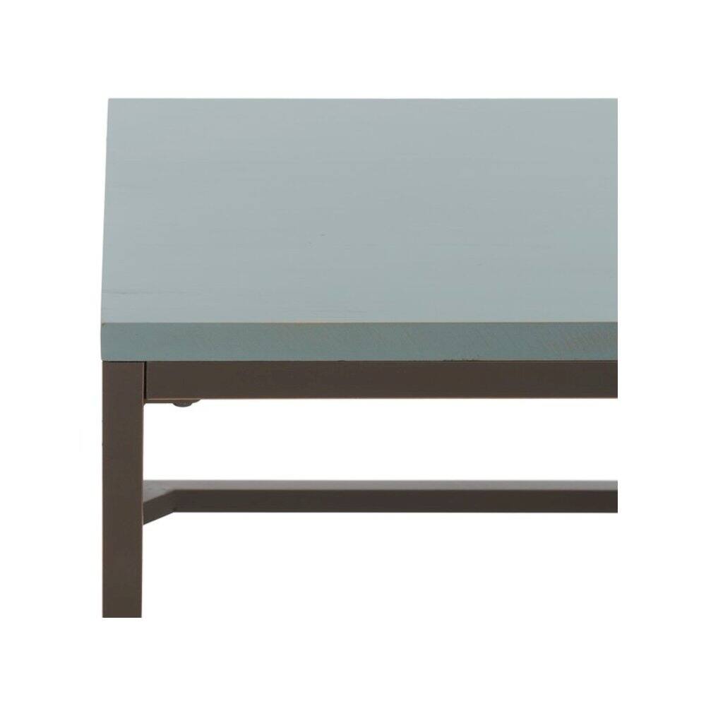 Front. Safavieh - Alec Coffee Table, Barn Blue - Blue.