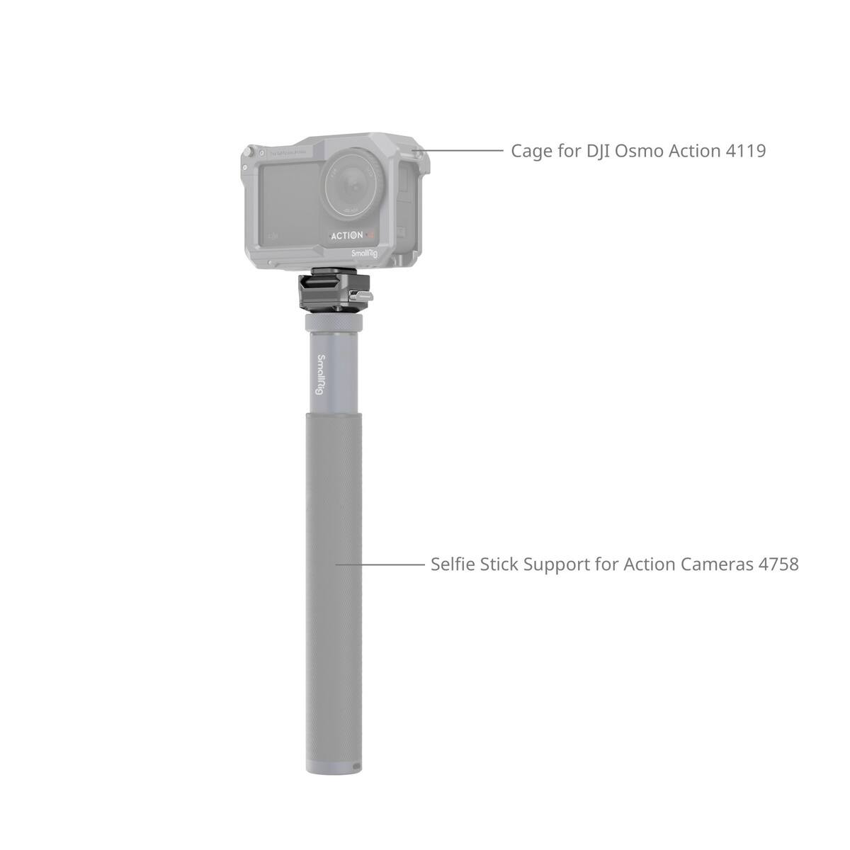 Cage for DJI Osmo Action 4119  
Selfie Stick Support for Action Cameras 4758
