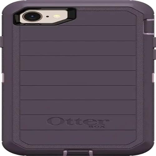 OtterBox - Defender Rugged Case & Holster for iPhone SE 2022/2020, 8, 7 | Color: - Purple
