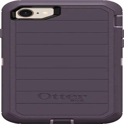 OtterBox - Defender Rugged Case & Holster for iPhone SE 2022/2020, 8, 7 | Color: - Purple