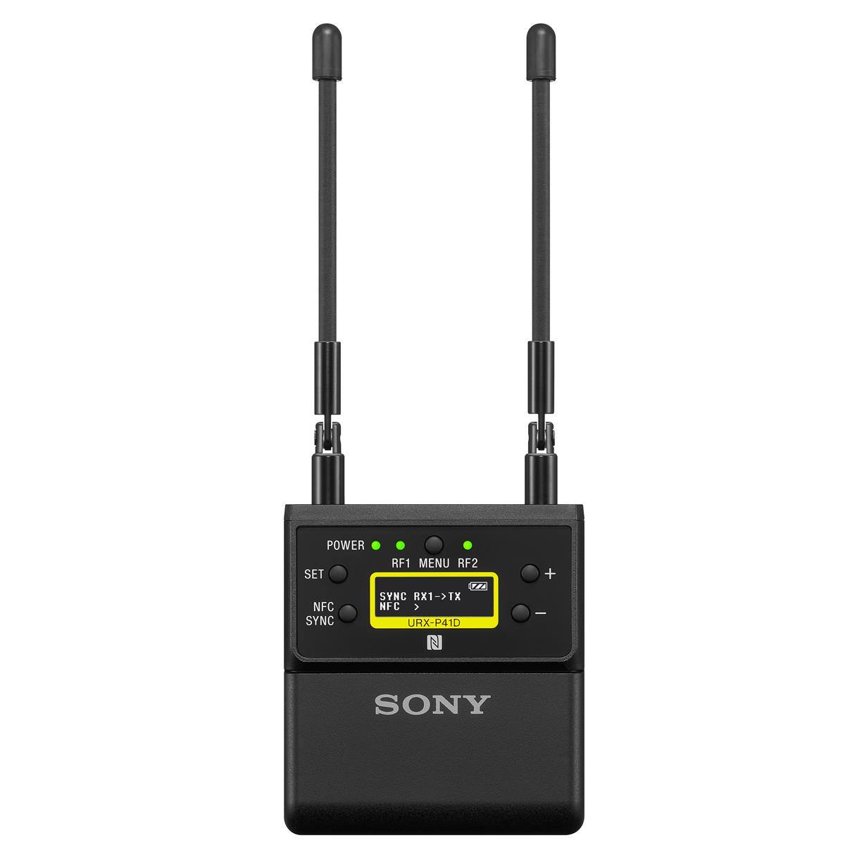 POWER RF1 MENU RF2 SET SYNC RX1->TX NFC NFC > SYNC URX-P41D SONY