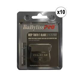 10x Babyliss Pro DLC 2.0MM Deep Tooth T-Blade FX707BD2 - Black