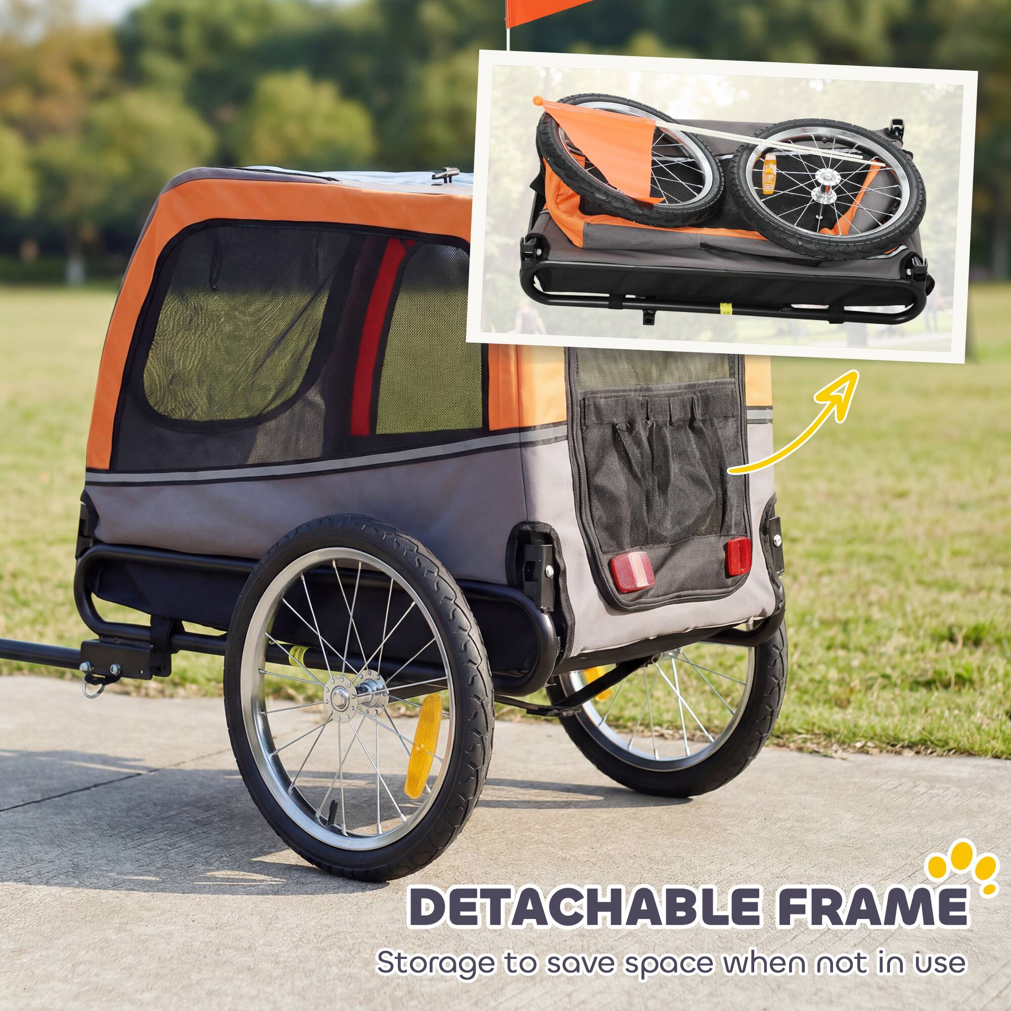 DETACHABLE FRAME  
Storage to save space when not in use