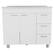 Front. TuHome - Ferretti Utility Sink With Three Drawers And Double Door Cabinet - White.