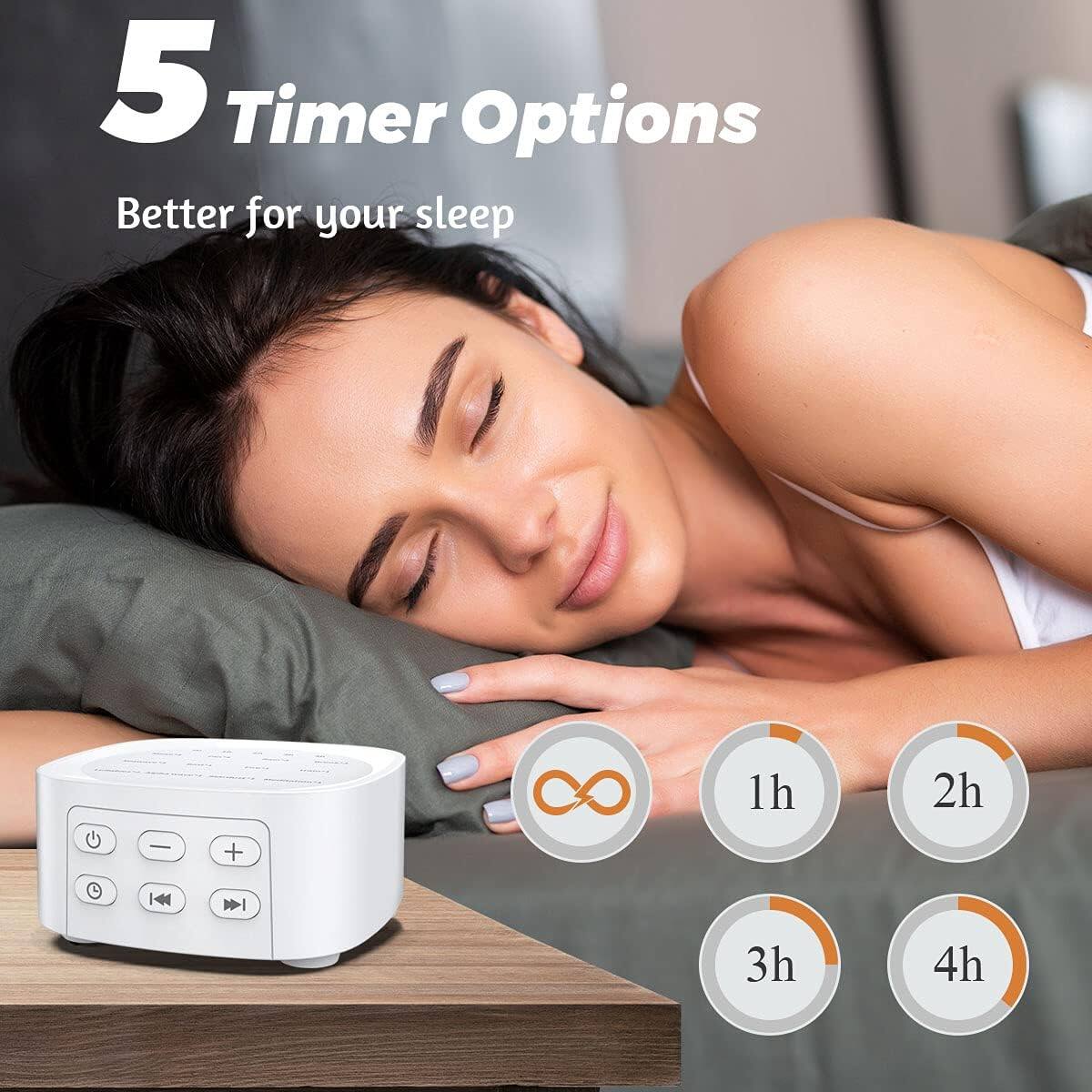 5 Timer Options  
Better for your sleep  
1h 2h 3h 4h