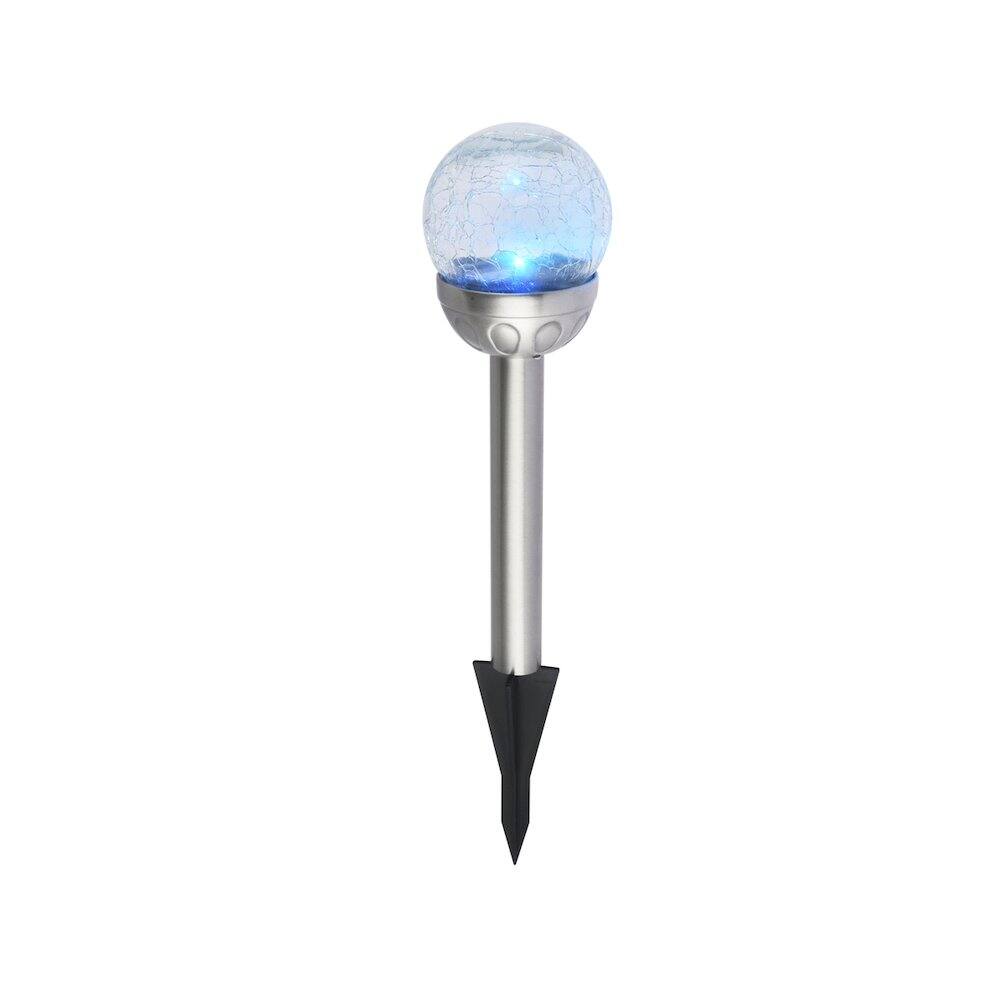 Alt View 3. Living District - Outdoor LED RGB Pathway Light, Pack of 4 - Silver.