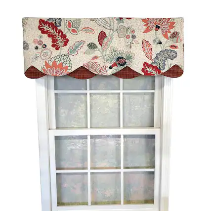 Front. RLF Home - RLF Home xenia Petticoat 3" Rod Pocket Lining Luxurious and Elegant Window Treatment Valance 50" x 15" Rust - Rust.