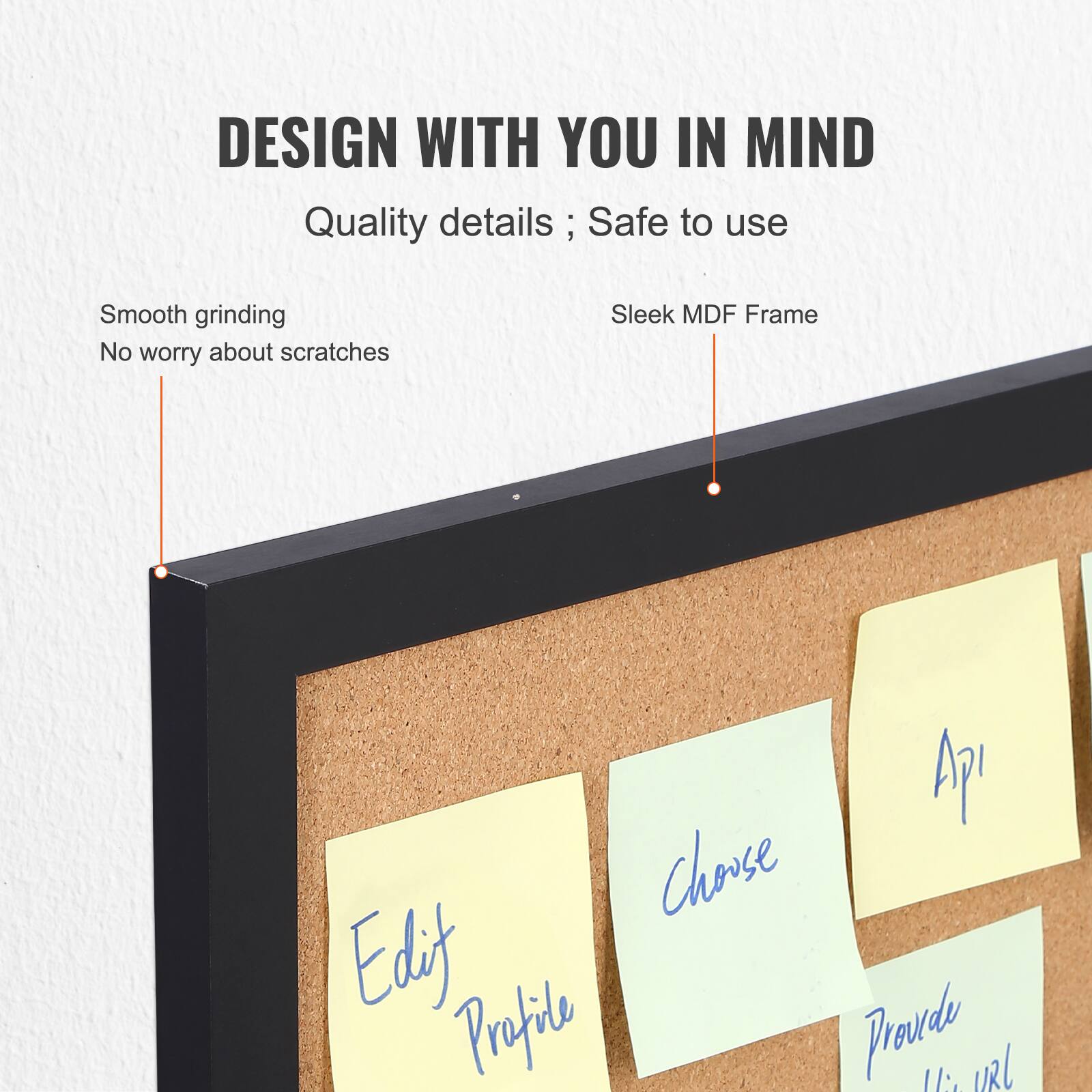 DESIGN WITH YOU IN MIND

Quality details; Safe to use

Smooth grinding  
No worry about scratches

Sleek MDF Frame

Edit Profile  
Choose  
API  
Provide URL