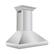 Left. ZLINE - 48 in. Professional Wall Mount Range Hood in Stainless Steel with Crown Molding (587CRN-48) - Silver.