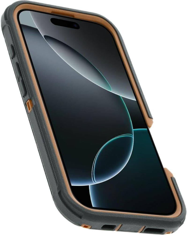 Back. OtterBox - OtterBox iPhone 16 Pro (Only) - Defender Series Case - Holster Clip Included - Built-in Magnets - Rugged & Durable - Realtree APX (Camo).