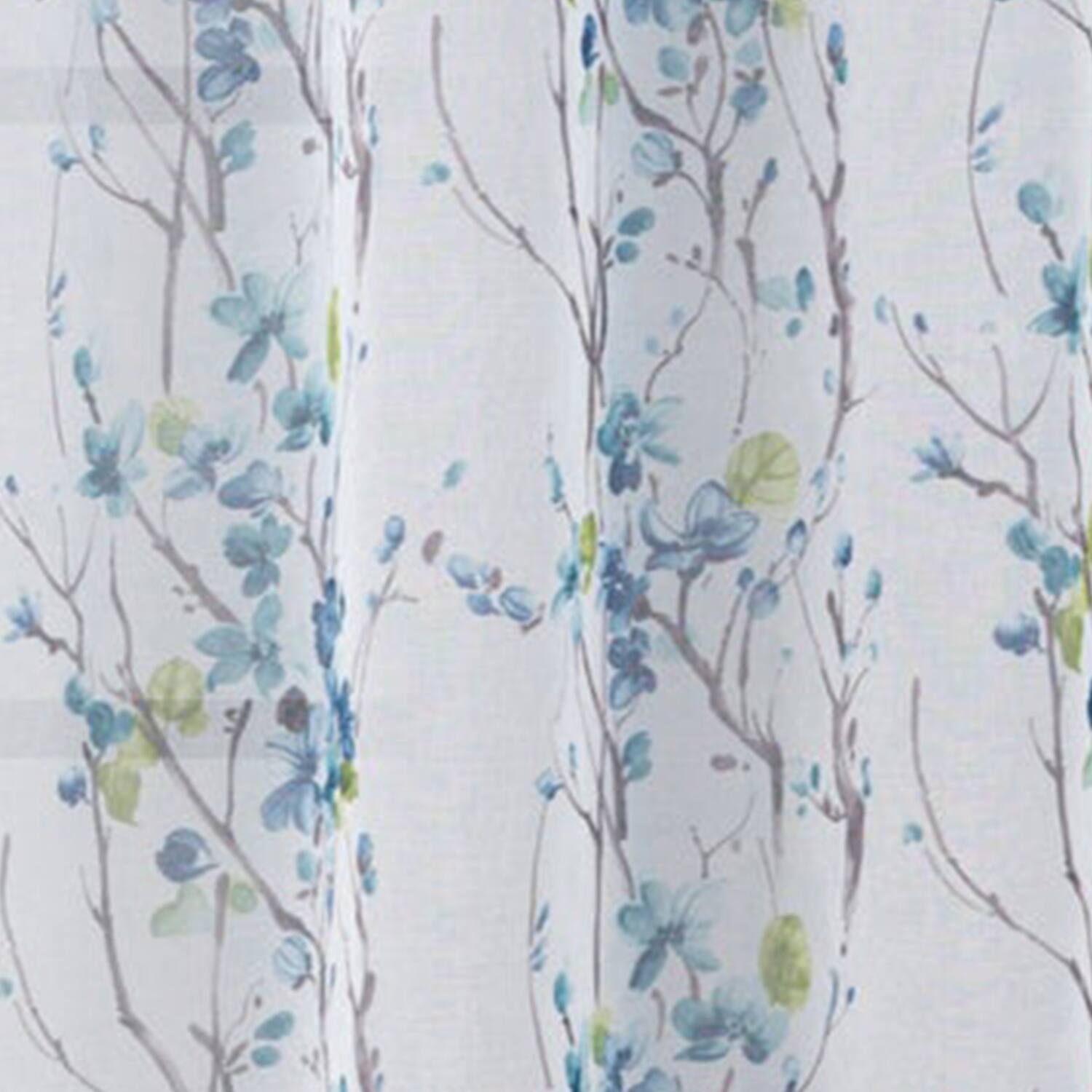 Alt View 2. Olivia Gray - Olivia Gray 100% Polyester 72 GSM Amelia Printed Doily Grommet Curtain Panel 54" x 84" Blue - Blue.