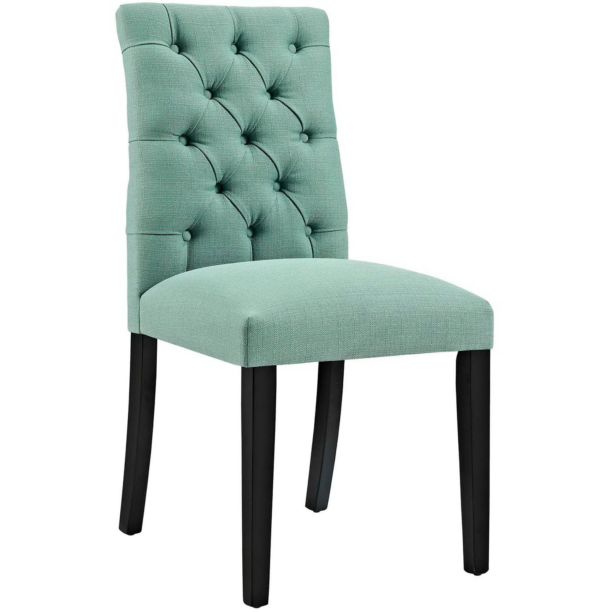 Angle. Modway - Duchess Button Tufted Fabric Dining Chair by Modway - Laguna.