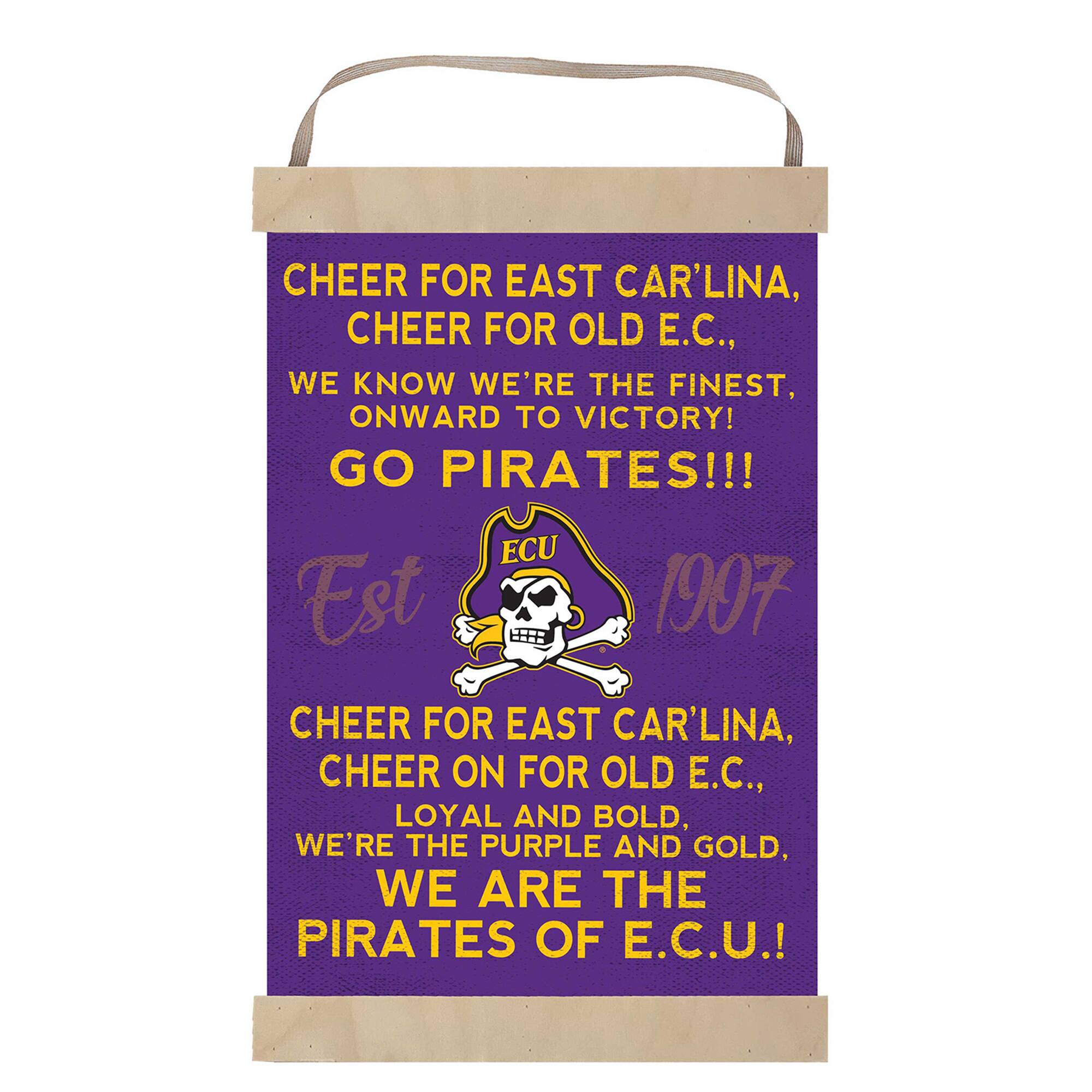 ECU Pirates 12'' x 20'' Fight Song Banner Sign