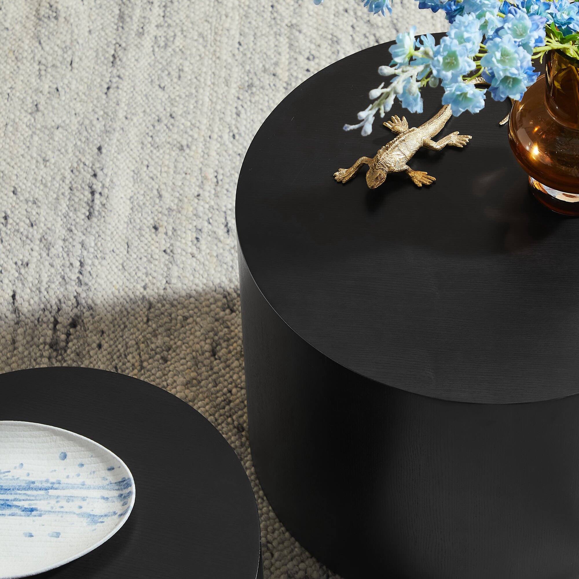 Alt View 2. Modway - Amani Round Nesting Coffee Tables Set of 2 by Modway - Black.